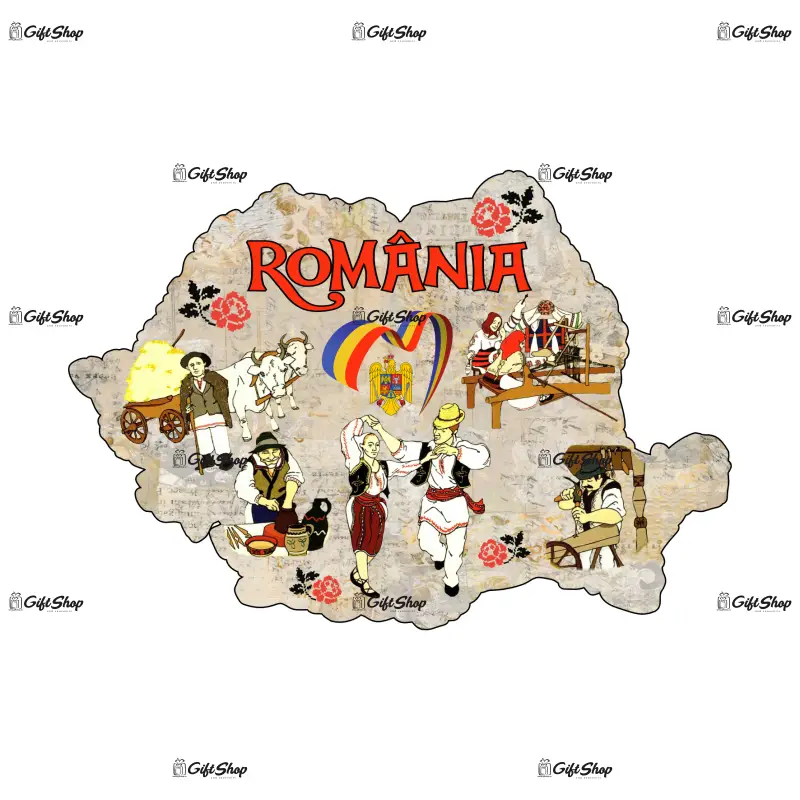 Tarani port poular, romania, magnet harta, model mgs 201